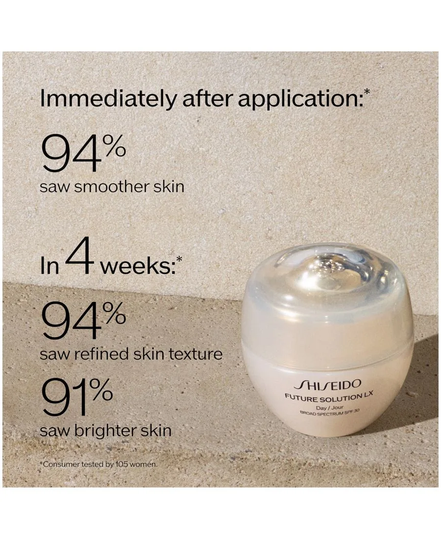 Shiseido Сменный блок крема для защиты от солнца Future Solution LX Total Protective Cream SPF 30, 1,8 унции — фото 4