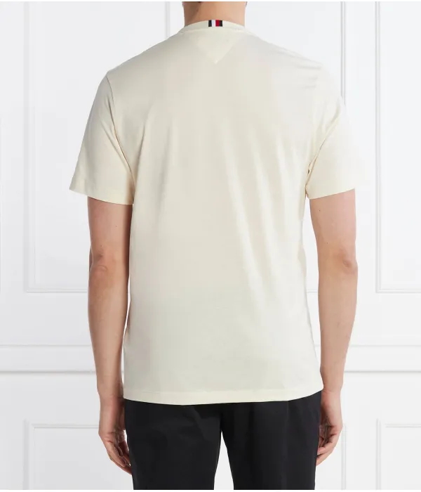 Футболка с монограммой imd tee Regular fit Tommy Hilfiger, бежевый — фото 4
