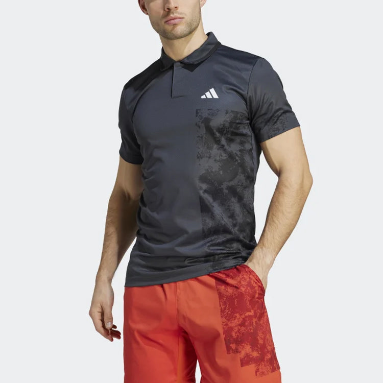 Поло adidas Tennis Paris HEAT.RDY FreeLift Polo Shirt 'Carbon' HZ1346, серый — фото 2
