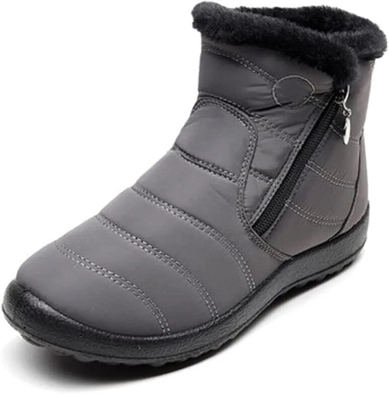 Зимние ботинки Boojoy Boojoy Waterproof Slip-on для улицы и снега (черные, 12) Sopaeduon, серый — фото 4