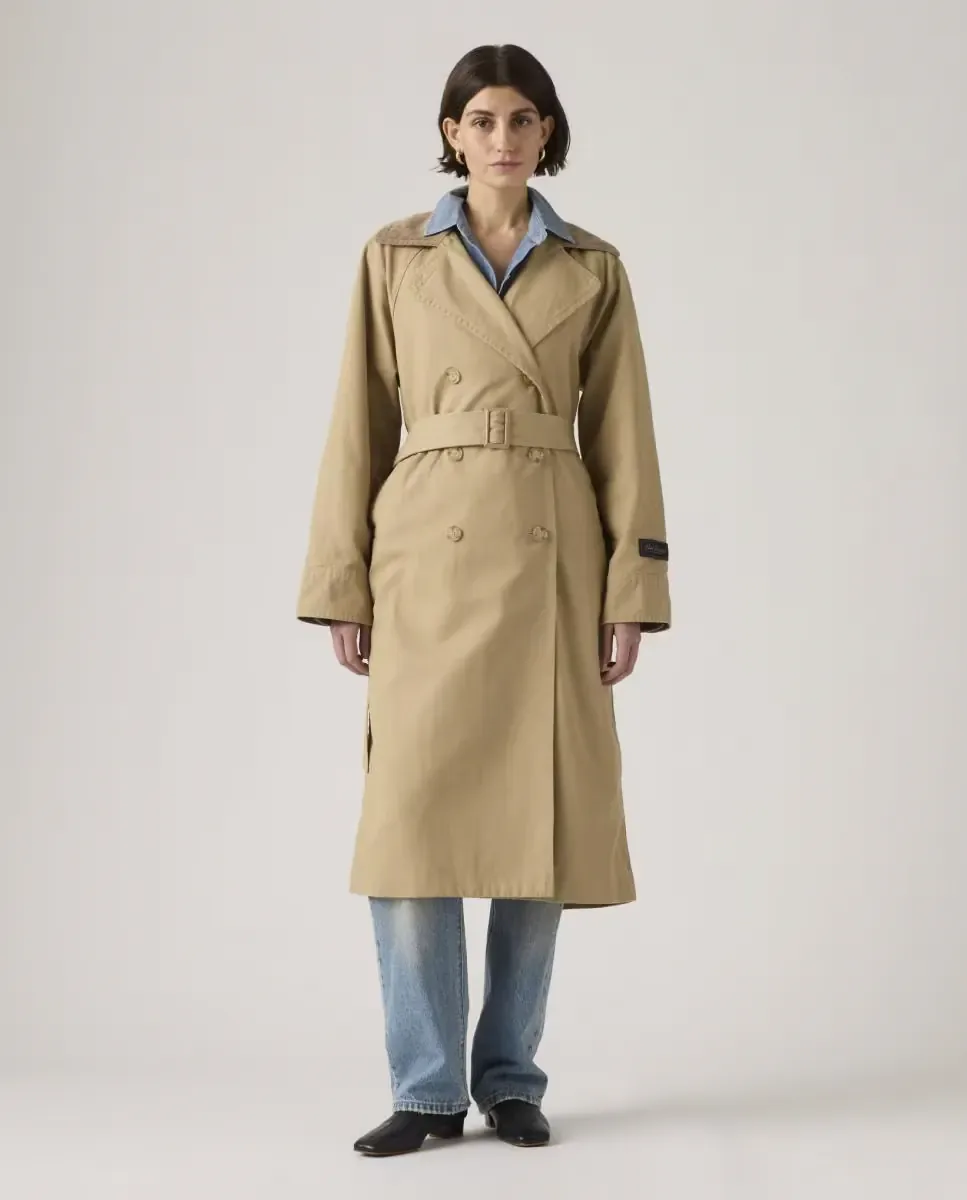 Женское длинное пальто Levi's, хаки