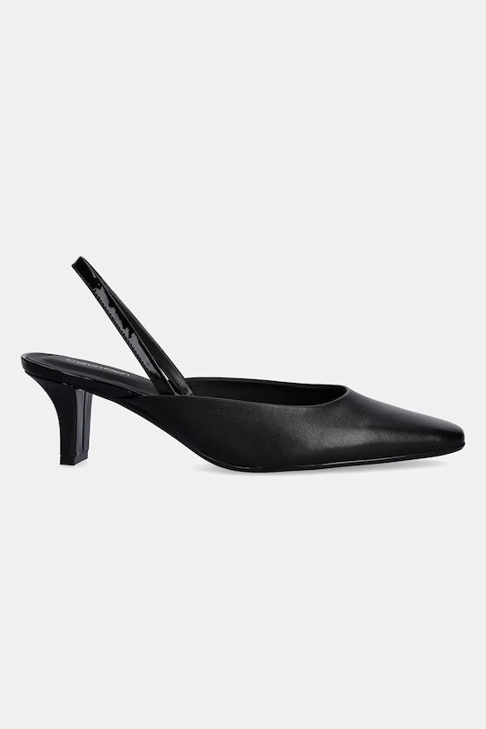Кожаные туфли-лодочки HEEL SLING PUMP 50 - LTH Calvin Klein, черный — фото 2