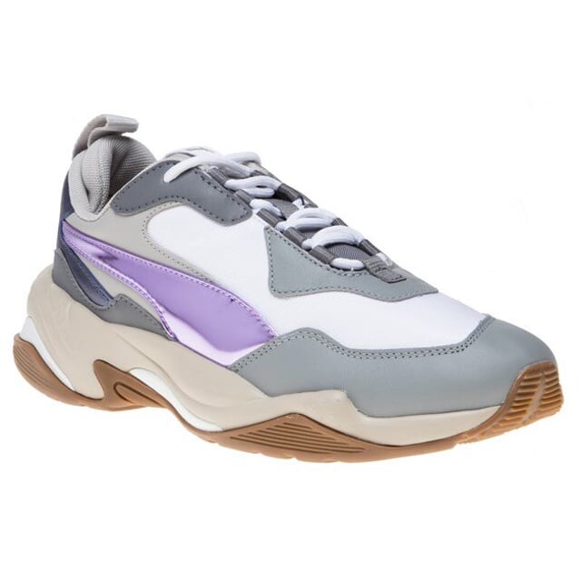 Женские кожаные кроссовки на шнуровке Thunder Electric 367998 01 Puma, белый