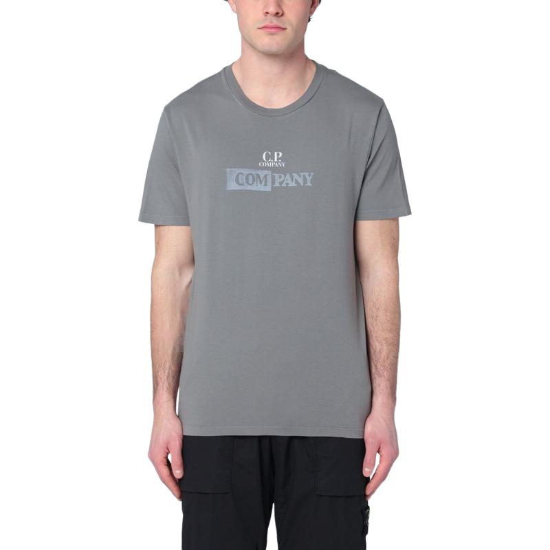

Футболка C.P. Company с принтом логотипа C.P.Company, серый