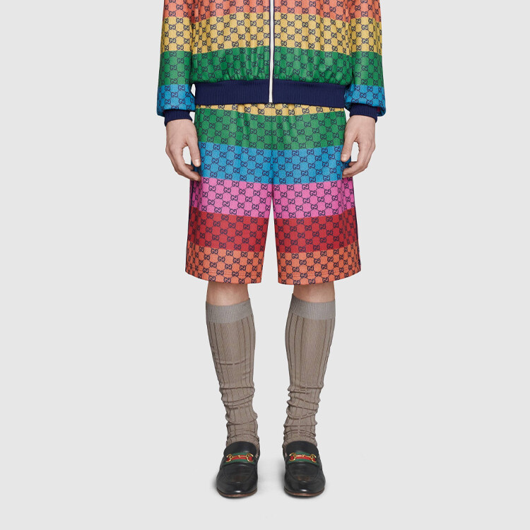 Шорты мужские Gucci, повседневные, цвет Multicolor — фото 3