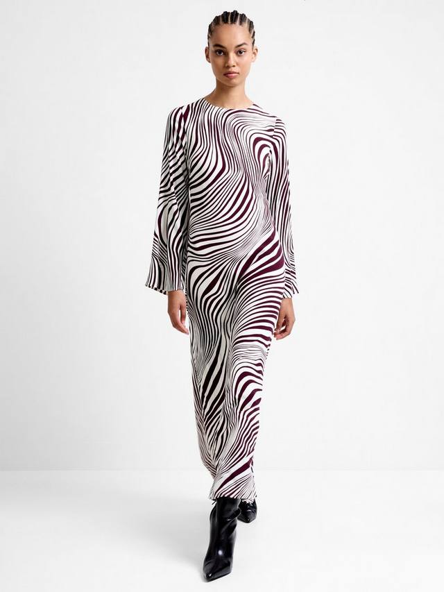 

Платье макси Ziggy Lara с завязками на спине French Connection, Bordeaux/Porcelain