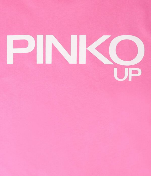 Футболка из джерси Cropped fit Pinko Up, розовый — фото 3
