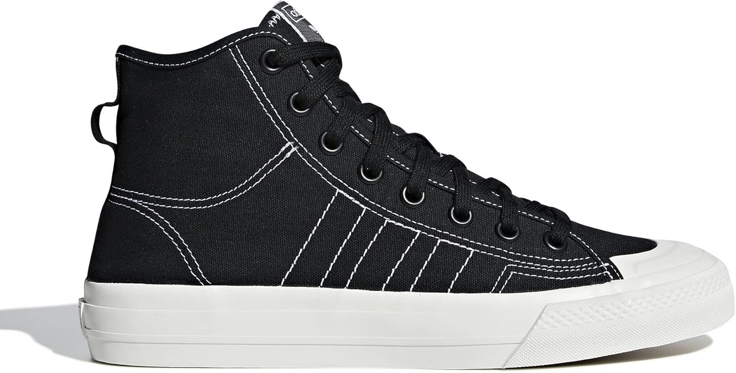 Мужская гимнастическая обувь Adidas Nizza Hi Rf, черно-белый — фото 2