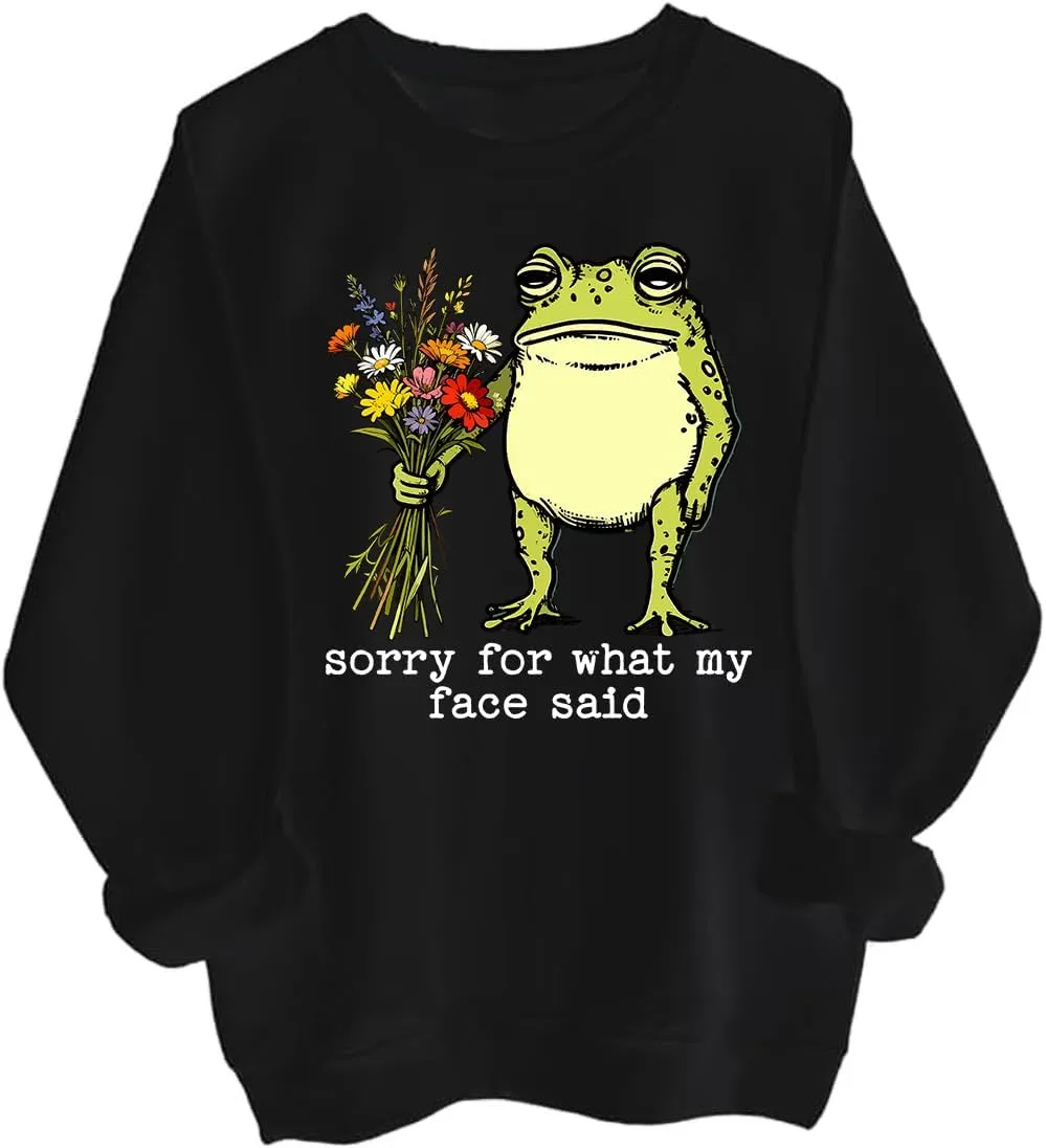 

Толстовка Sorry For What My Face Said Frog с длинным рукавом BTGRL