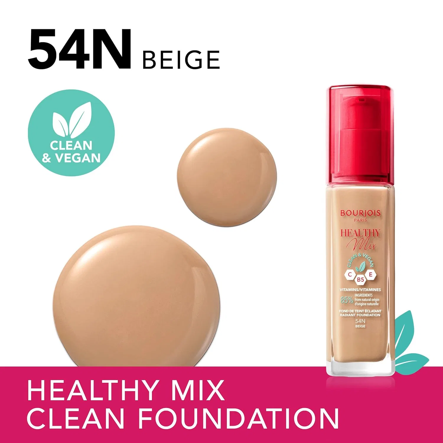 Сияющая тональная основа «Healthy Mix Clean & Vegan» от BOURJOIS Paris Bourjois — фото 2