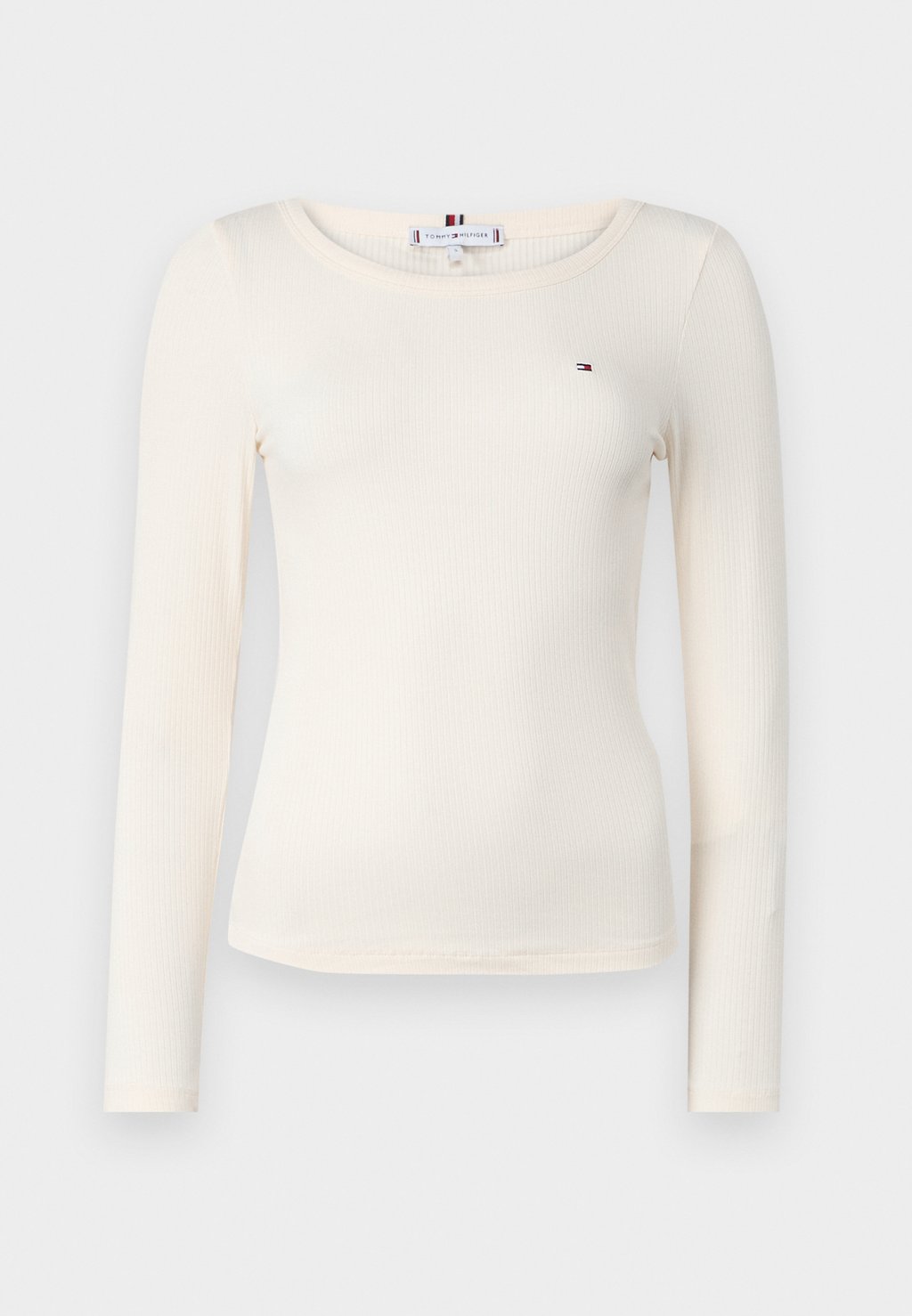

Топ с длинными рукавами SLIM Tommy Hilfiger, молочный