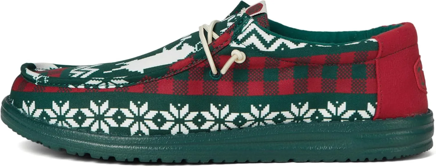 

Лоферы Hey Dude Mens Wally Holiday Cheers HEYDUDE, зеленый/мультиколор