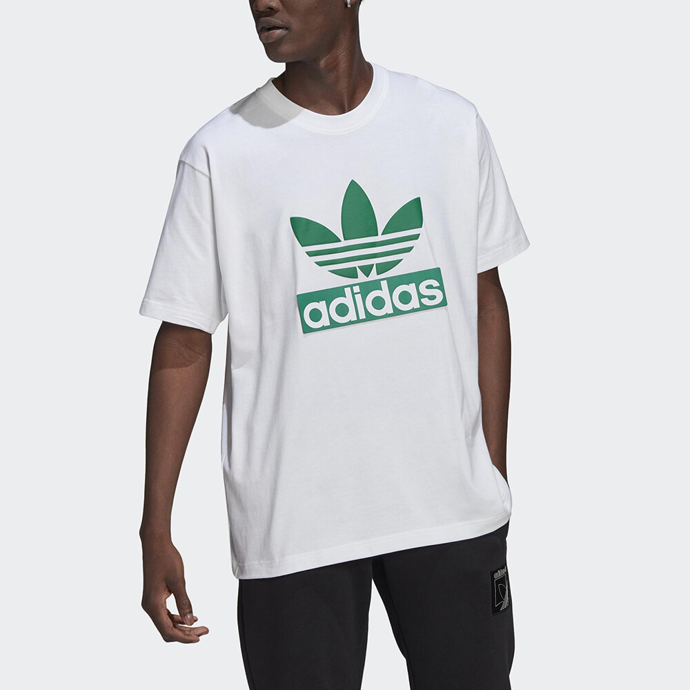 Футболка Adidas Originals Trefoil, белый — фото 3