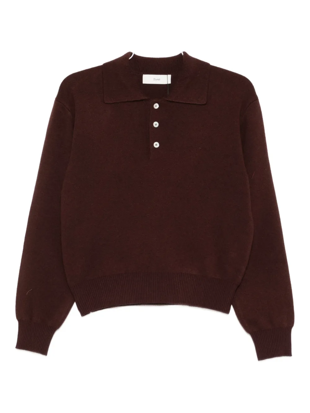 

Свитер с воротником-поло DUNST, коричневый