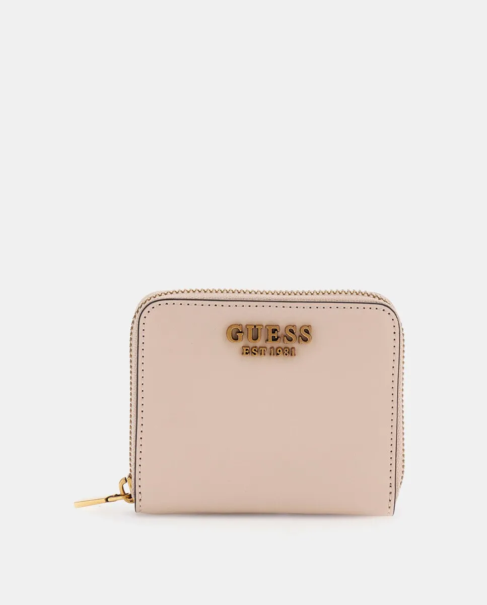 

Маленький бежевый кошелек на молнии Guess