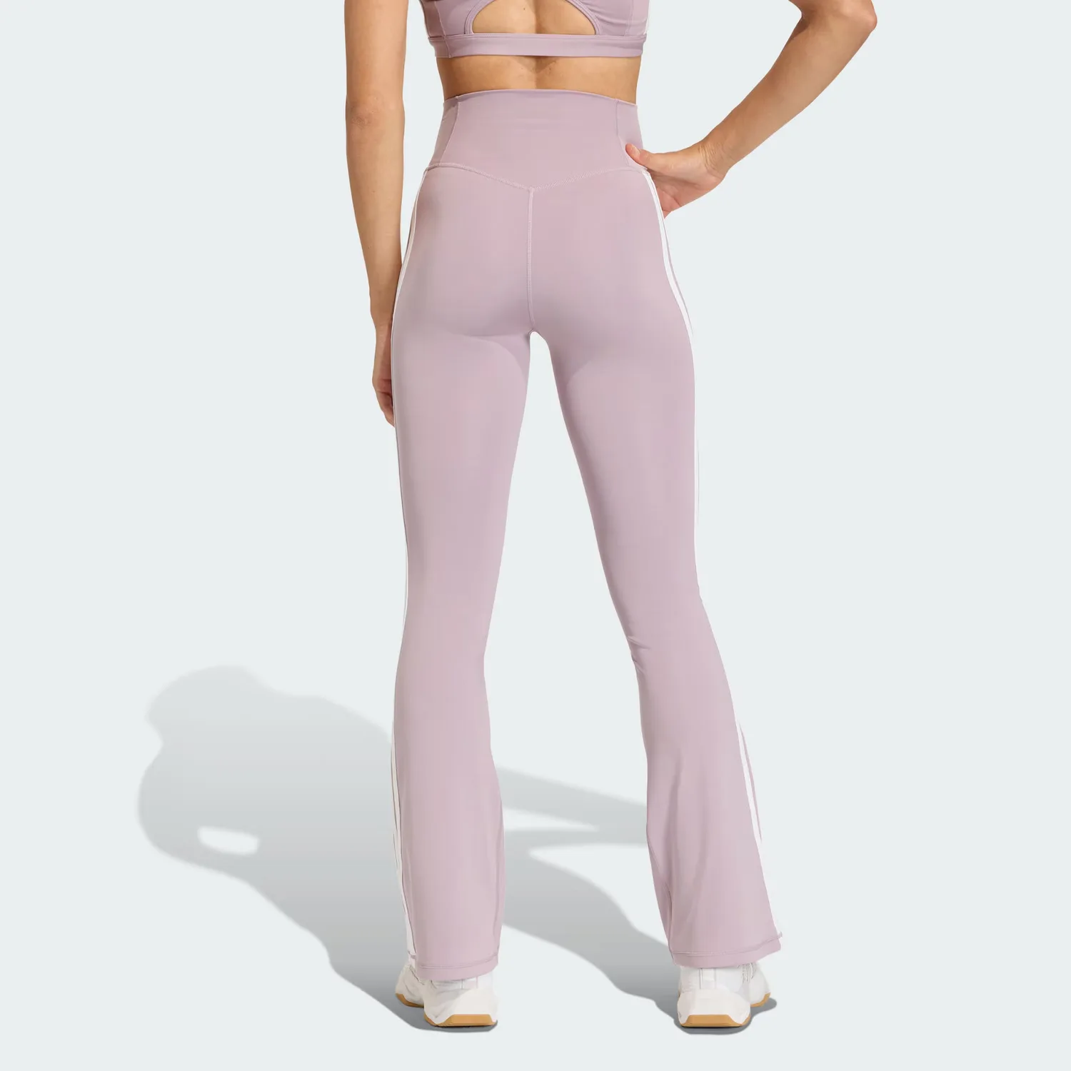ESSENTIALS Yoga Pants Women's Adidas, soft фиолетовый/белый — фото 4