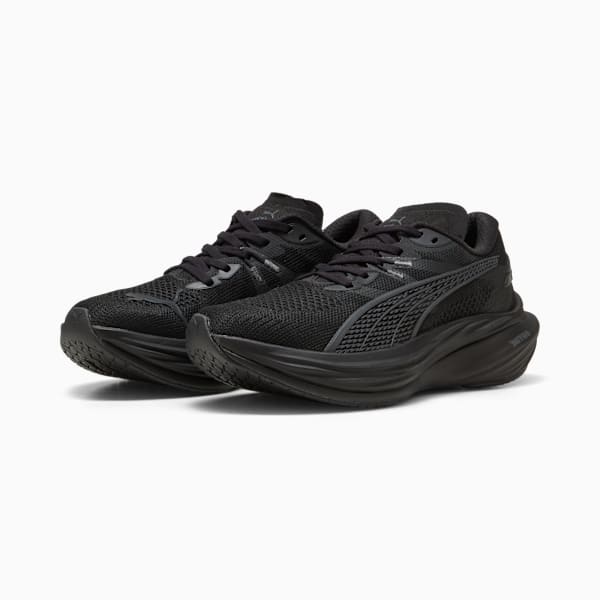 Женские кроссовки для бега по шоссе с широкими ступнями Deviate Nitro 3 Puma, черный — фото 2