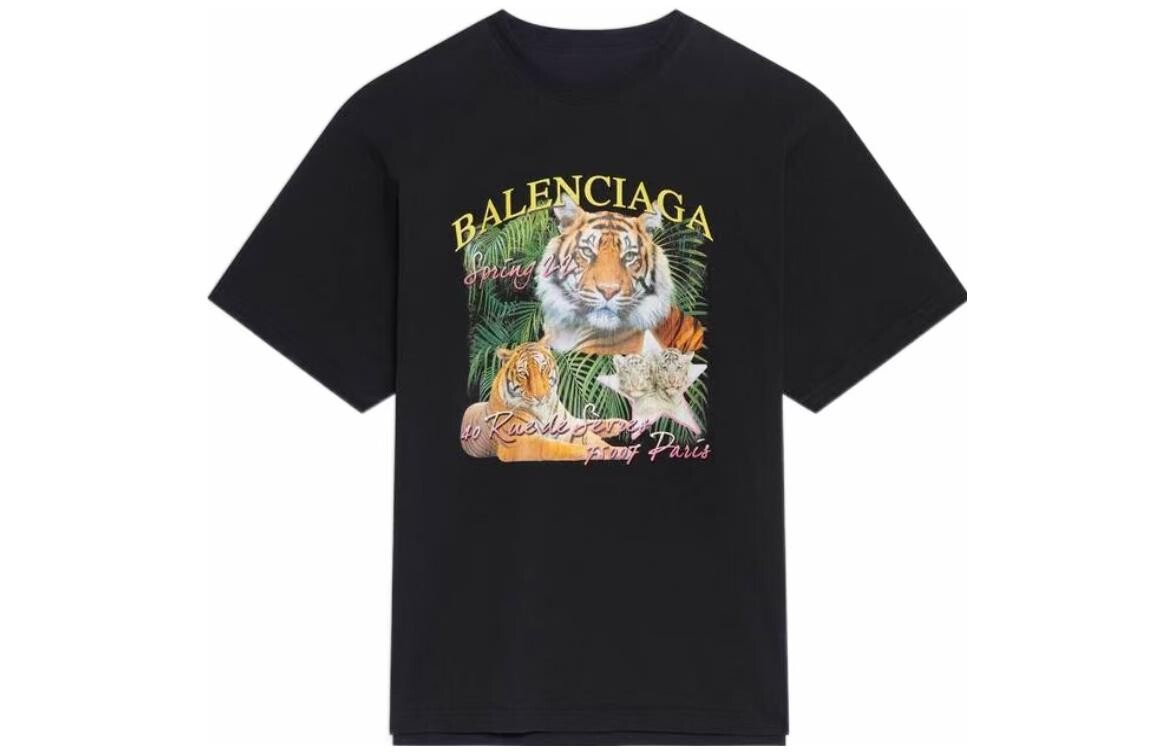 

Футболка мужская Balenciaga Year Of The Tiger, черный
