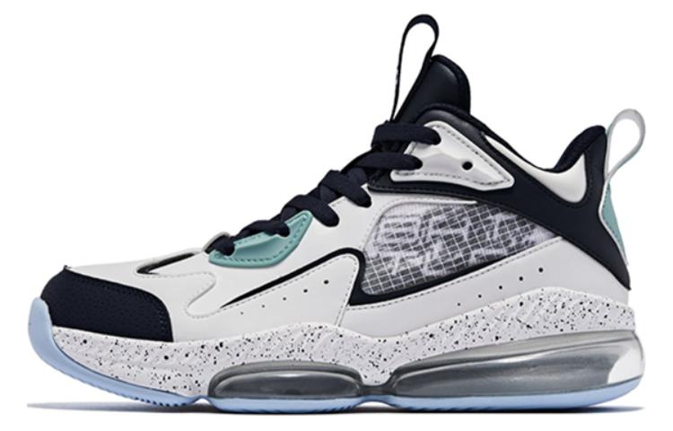 

QIAODAN Амортизирующие противоскользящие и износостойкие баскетбольные кроссовки High-Top Women's Blue White