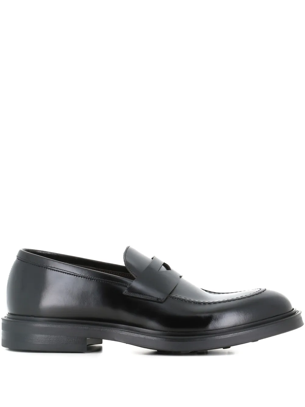 

Лоферы из кожи с перемычкой Green George, черный