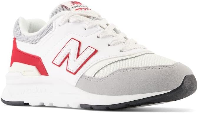 Детские кроссовки New Balance 997h V1 на шнуровке (унисекс), белый/красный — фото 4