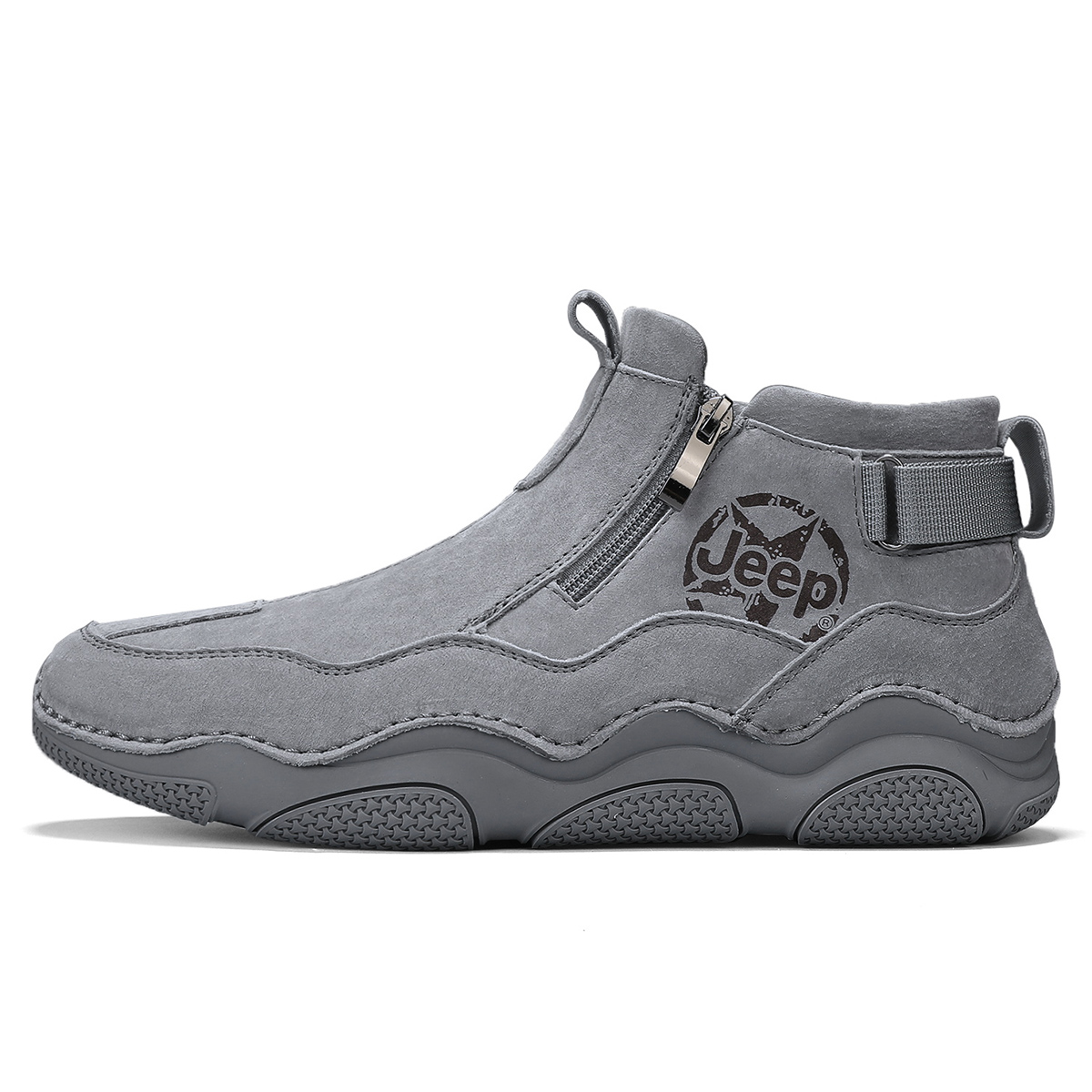 

Скользоустойчивые легкие повседневные кроссовки Mid-Top с эффектом увеличения роста мужские Jeep, цвет хаки