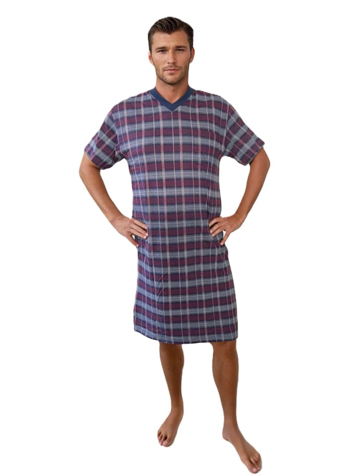 

Ночная рубашка с короткими рукавами красного цвета NORMANN