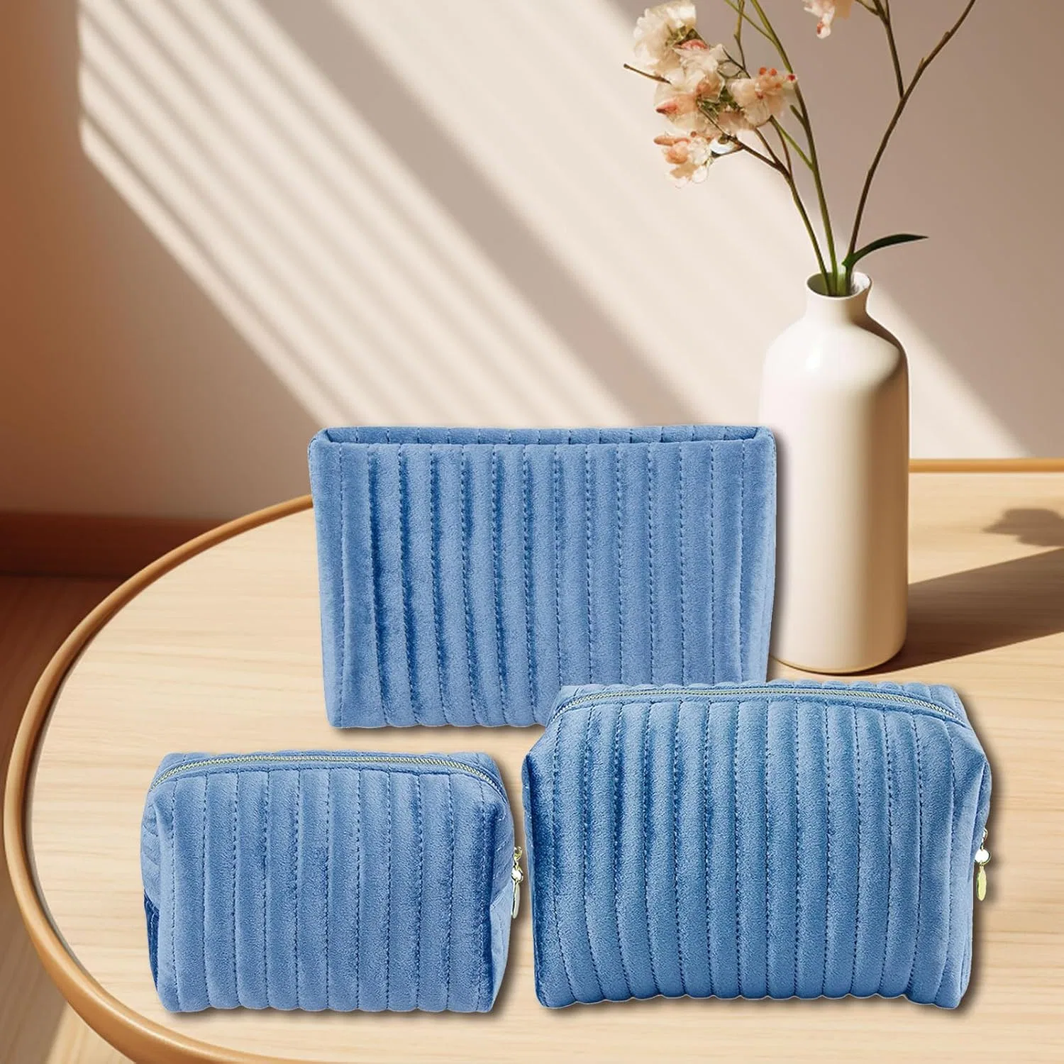 Косметичка Essential Makeup and Toiletry Bag RWAJZAX зеленая, большой — фото 3