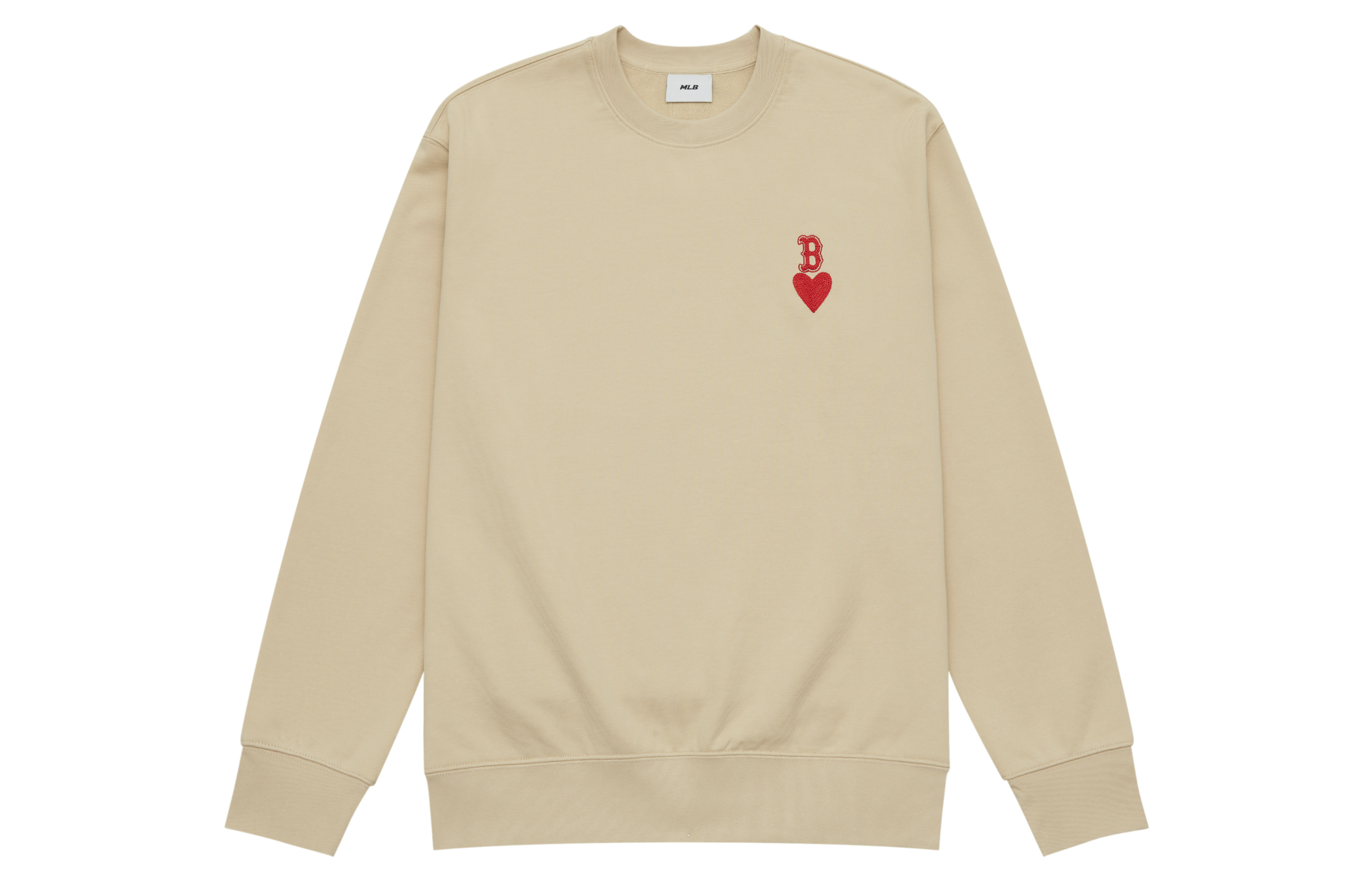 

MLB Boston Red Sox Heart Collection 24FW Ранняя осень Пуловер Толстовка с круглым вырезом Унисекс Бежевый
