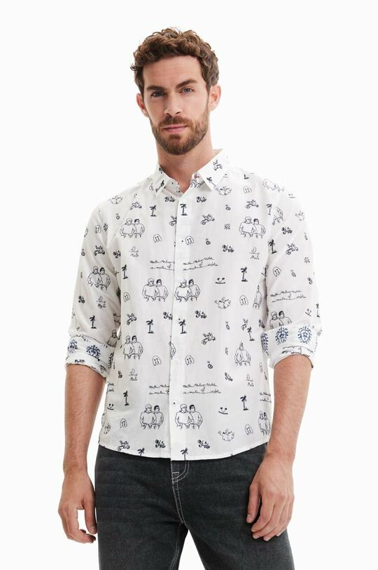 

Хлопчатобумажную рубашку Desigual, белый