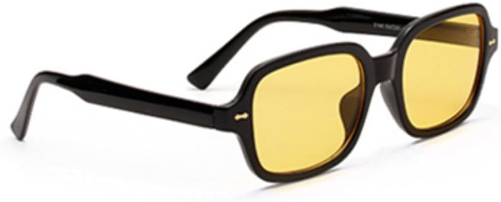 

Модные солнцезащитные очки для мужчин и женщин, маленькая оправа, желтые солнцезащитные очки, женские ретро-очки с заклепками, защита от УФ-излучения UV400 SZVVBKK, Black-yellow