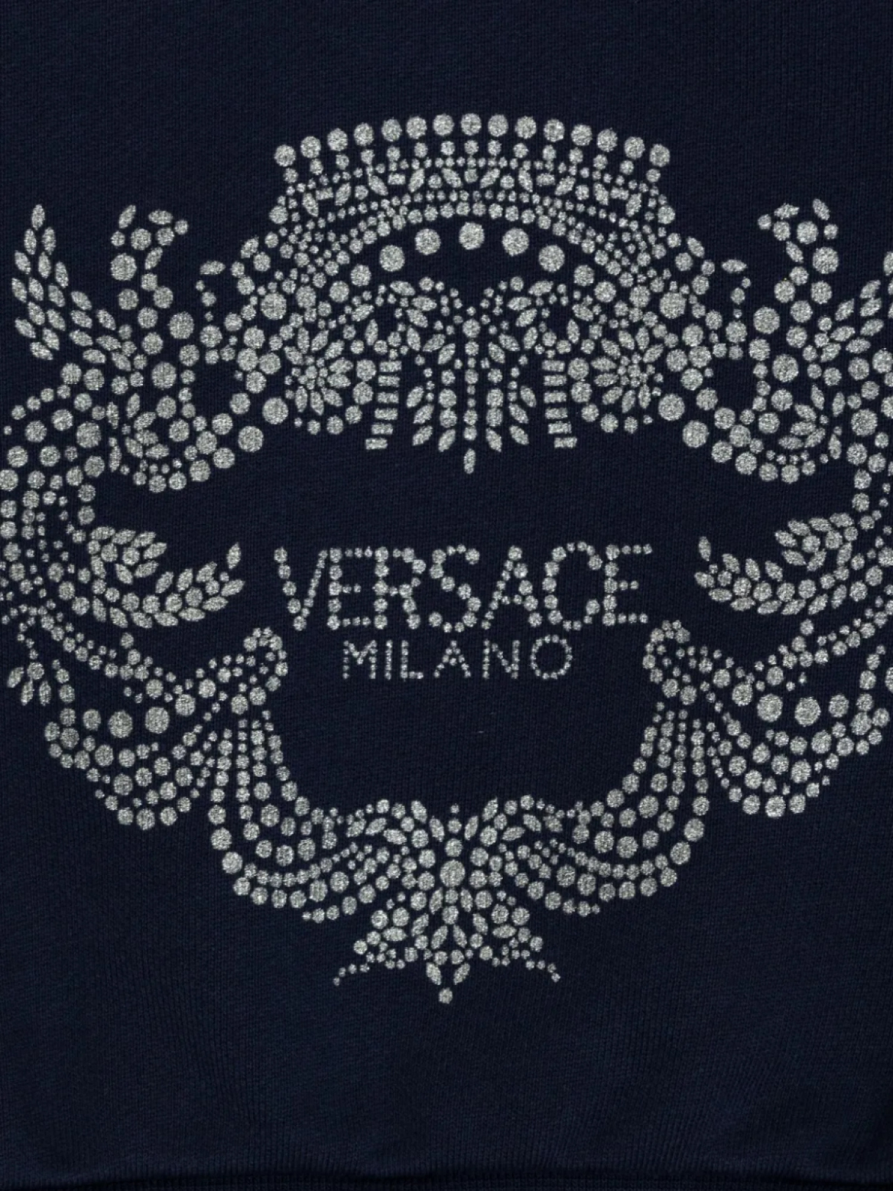 Толстовка, украшенная кристаллами Versace Kids, синий — фото 3