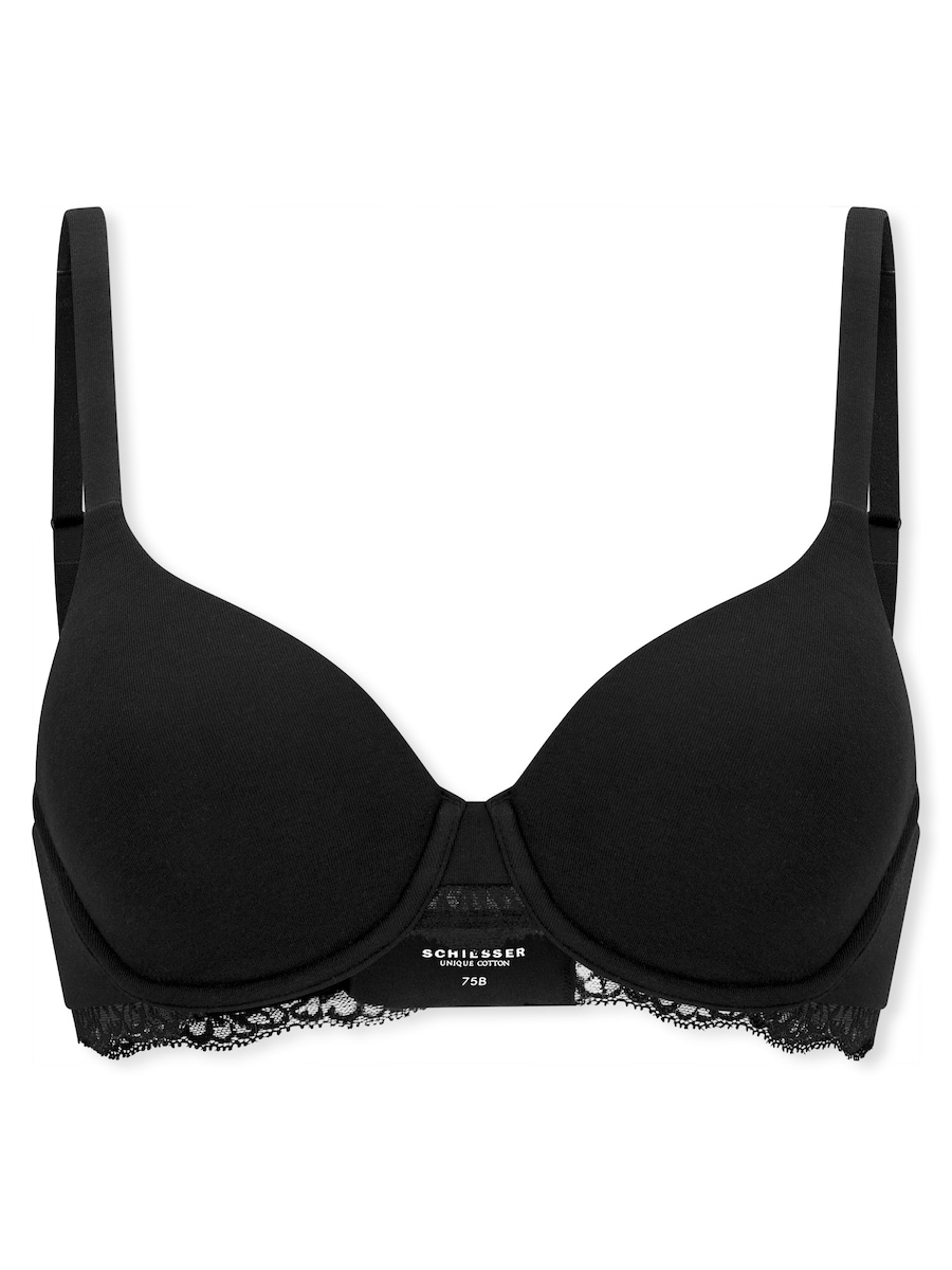 

Бюстгальтер-футболка SCHIESSER Unique Cotton, черный