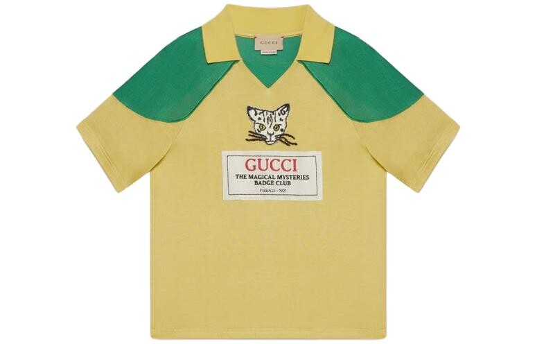 

Детская рубашка поло Gucci, желтый