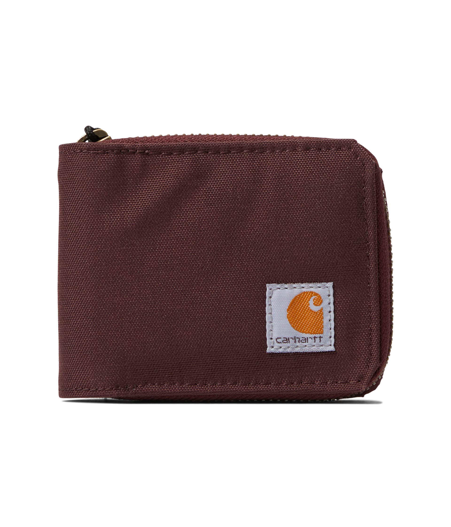

Кошелек Unisex Carhartt Nylon Duck Zipper Wallet, цвет Deep Wine