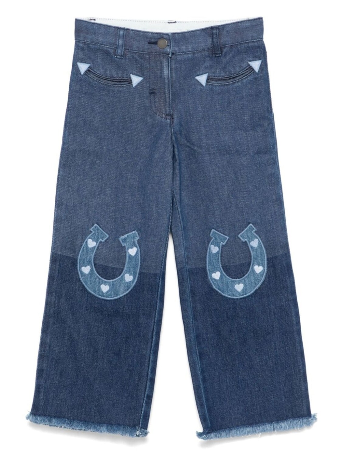 

Stella McCartney Kids джинсы с аппликацией в виде подковы, синий