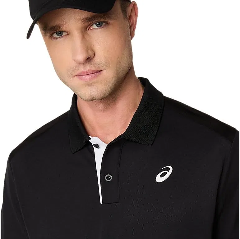 Мужская теннисная одежда ASICS Court Polo, Performance Black — фото 3