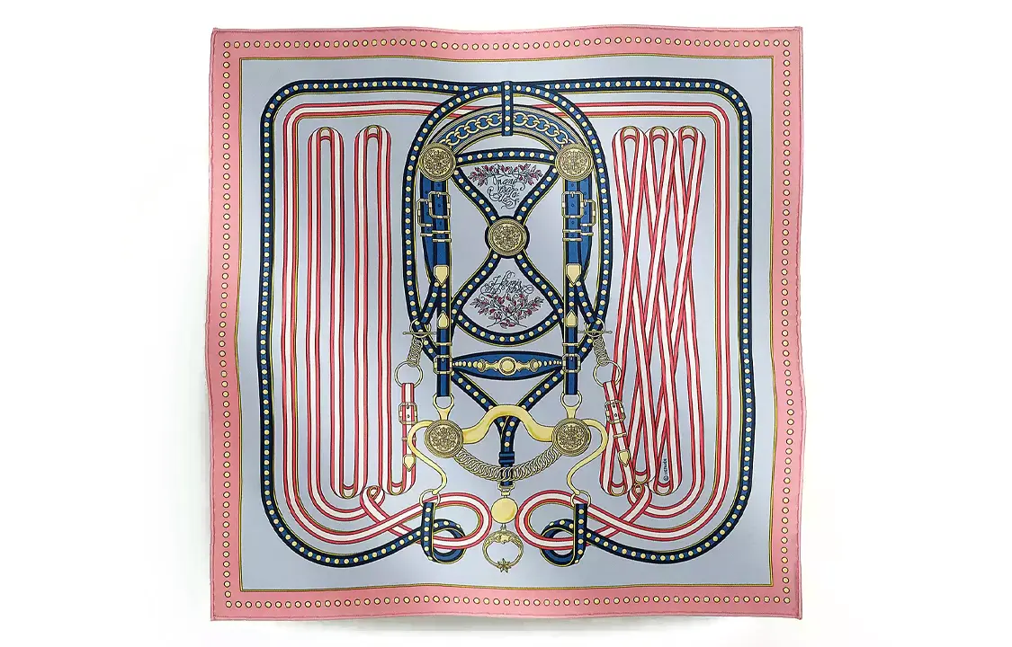 

HERMES Шёлковый шарф женский розовый, Pink