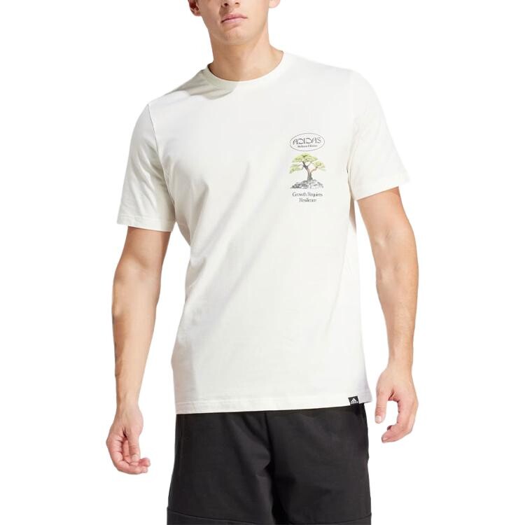Одежда Футболка мужская Off White Adidas, кремовый — фото 3