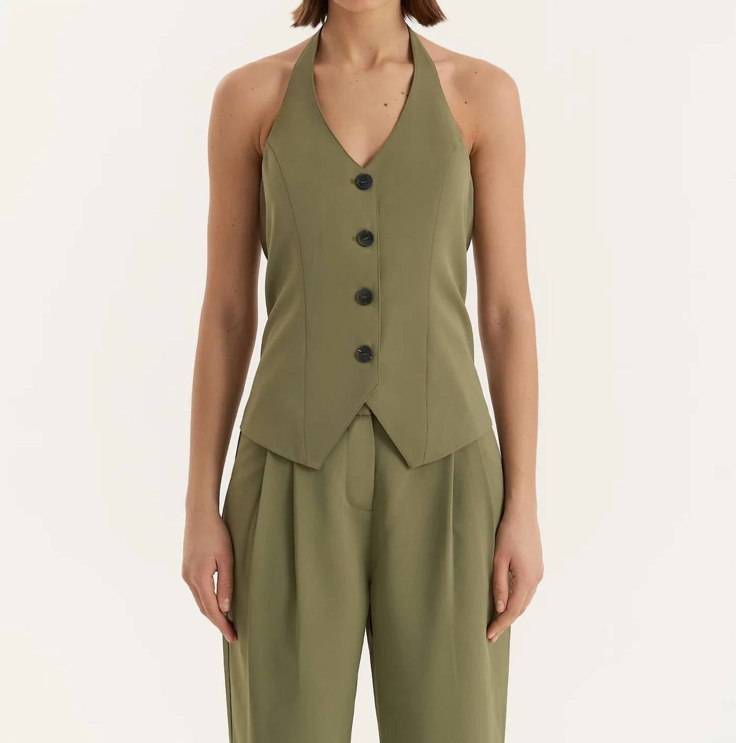 

Жилет Sabrina в цвете "лес" 4th & Reckless, Forest