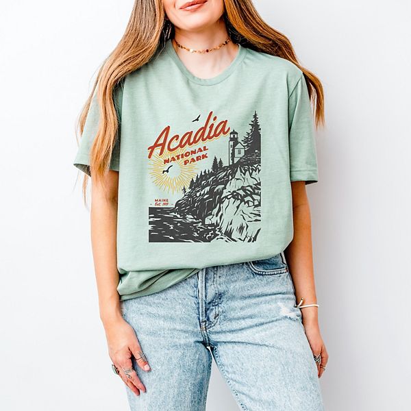 

Футболка с коротким рукавом Acadia national park maine est 1919 Simply Sage Market, Sage