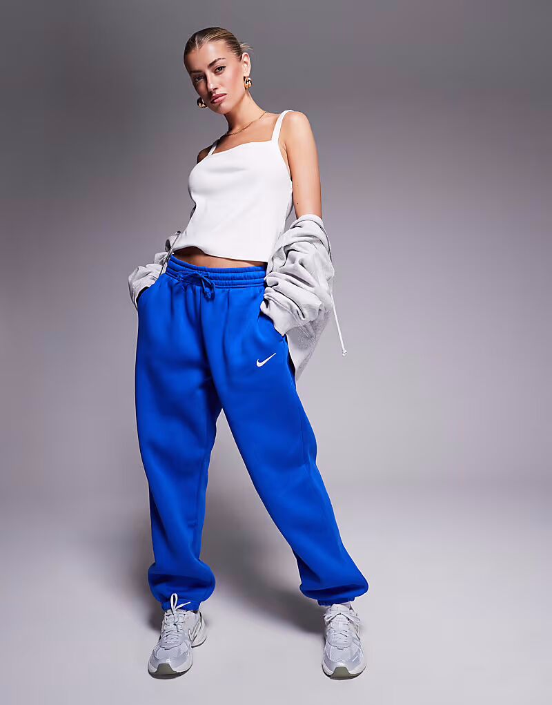 

Джоггеры свободного кроя с высокой талией Nike Phoenix Fleece королевского синего цвета