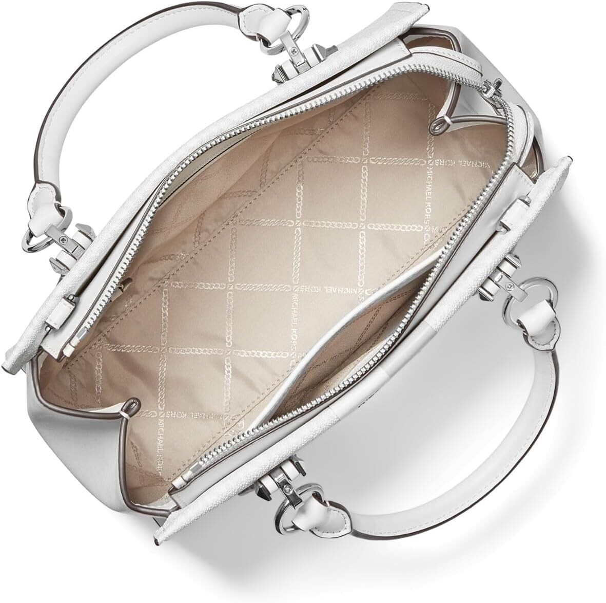 

Сумка Michael Kors Marilyn Medium, оптический белый/алюминий