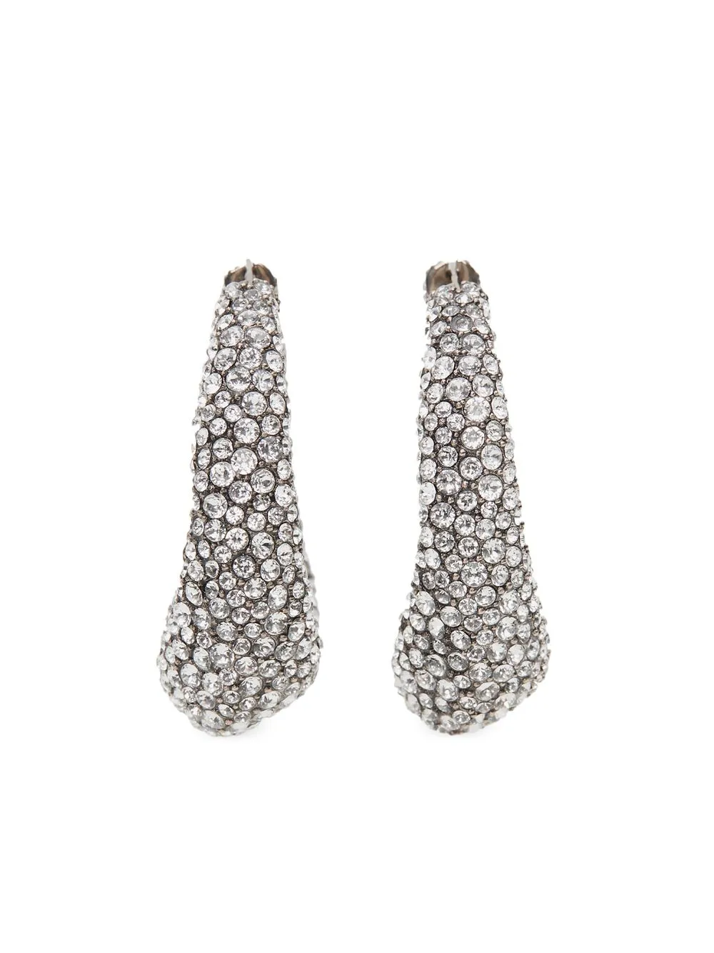 

Серьги-кольца с кристаллами Alexander McQueen, серебяный