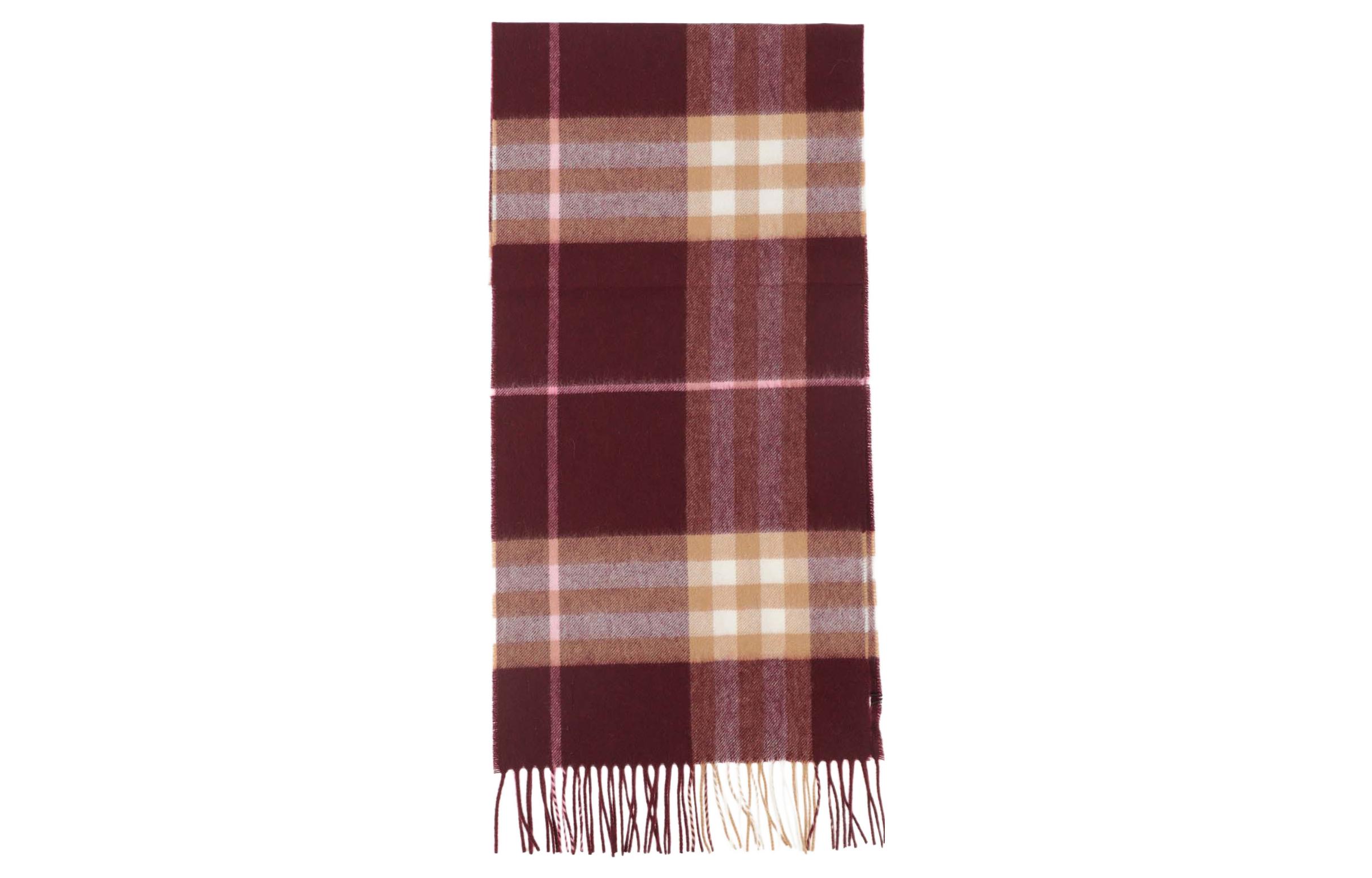 

Burberry Вязаный шарф унисекс бордовый, Burgundy