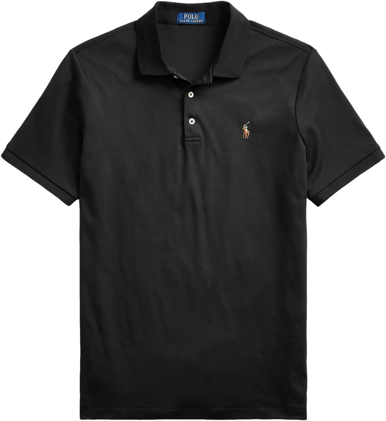

POLO RALPH LAUREN Мужская классическая футболка-поло из мягкого хлопка, Ralph Lauren Black, Черный, POLO RALPH LAUREN Мужская классическая футболка-поло из мягкого хлопка, Ralph Lauren Black