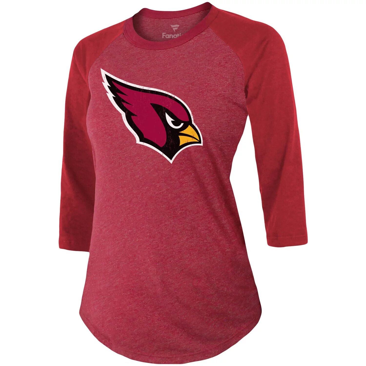 

Женская футболка Fanatics с фирменным логотипом Kyler Murray Cardinal Arizona Cardinals, имя и номер игрока, футболка тройного реглан с рукавами 3/4 Majestic