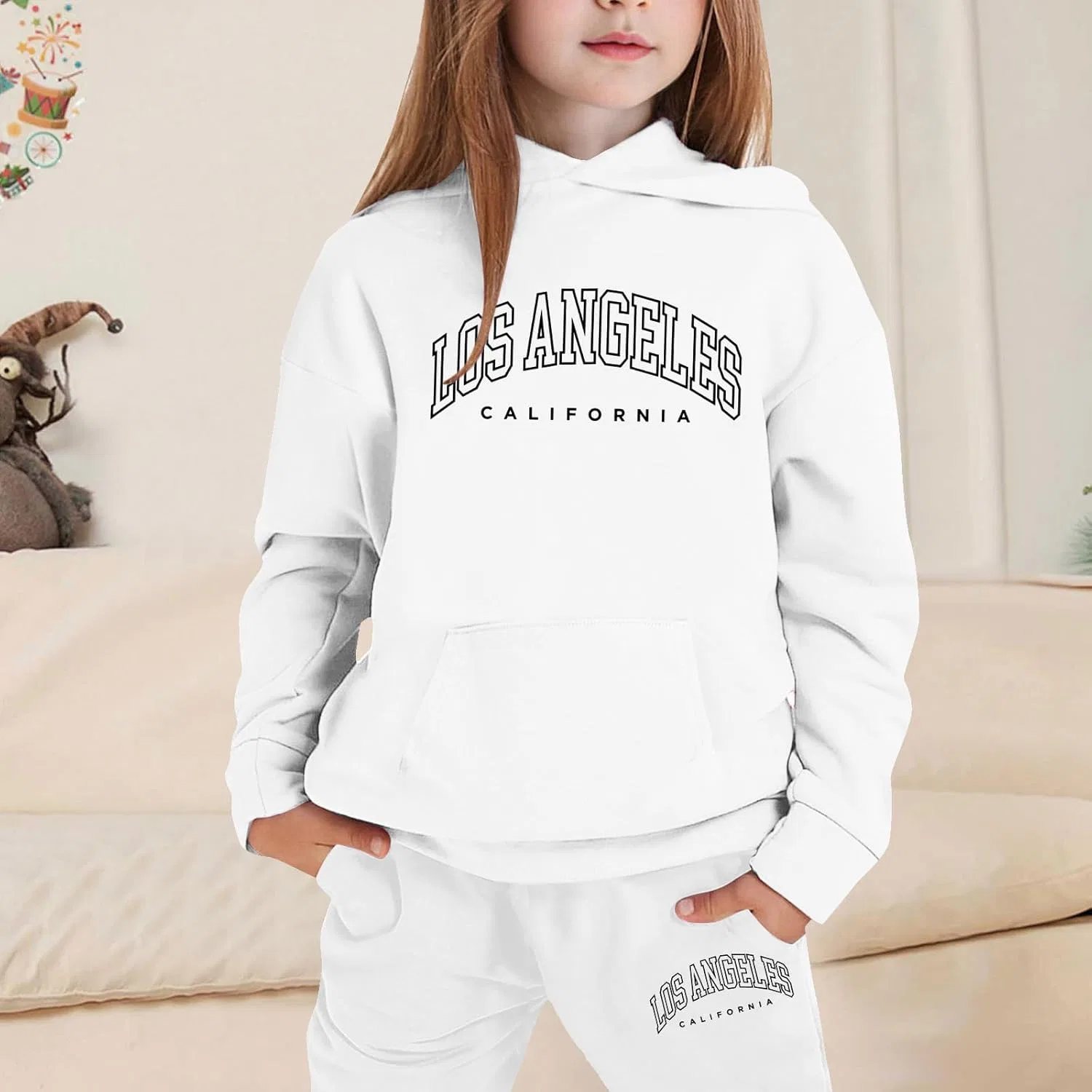 Детский спортивный костюм XovLAHzY, 2 предмета, A04-white — фото 3