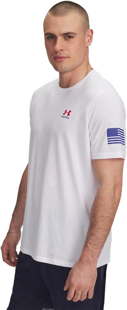 

Мужская футболка с коротким рукавом Under Armour Freedom Flag, (100) White/Royal, Белый, Мужская футболка с коротким рукавом Under Armour Freedom Flag, (100) White/Royal