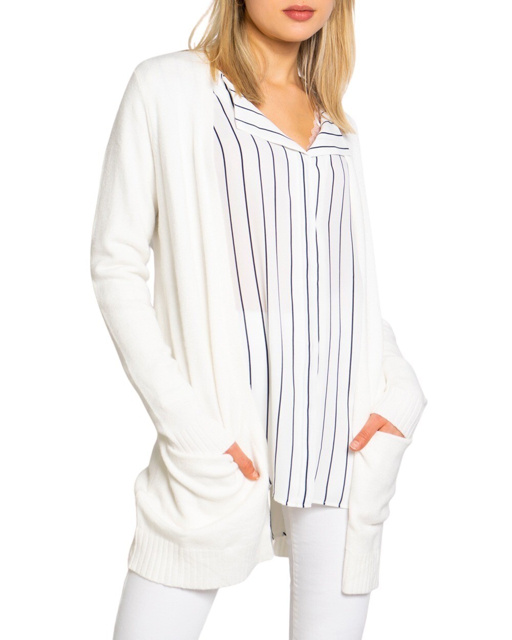 

Кардиган Vila Clothes с карманами, белый